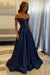 Off-the-Shoulder A-line Evening Dress Lace Prom Dress Long