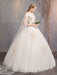 Wedding Dresses Tulle Off The Shoulder Short Sleeve Lace Applique Princess Bridal Gown