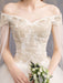 Wedding Dresses Tulle Off The Shoulder Short Sleeve Lace Applique Princess Bridal Gown