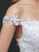 Princess Wedding Dresses Off The Shoulder Lace 3D Flowers Applique Tulle Ivory Long Train Bridal Gown