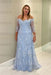 Off-the-Shoulder Lace Mother of the Bride Dress 3/4 Sleeves Flowers Evening Dress - Prom Dresses