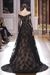 A-Line/Princess Off-the-Shoulder Long Sleeves Lace Sweep/Brush Train Dresses - Prom Dresses