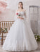 Princess Wedding Dress 2021 Ball Gown Silhouette Off The Shoulder Long Sleeves Natural Waist Floor-Length Bridal Gowns