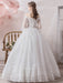 Princess Wedding Dress 2021 Ball Gown Silhouette Off The Shoulder Long Sleeves Natural Waist Floor-Length Bridal Gowns