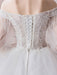 Princess Wedding Dress 2021 Ball Gown Silhouette Off The Shoulder Long Sleeves Natural Waist Floor-Length Bridal Gowns