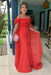 Watermelon Black Off-The-Shoulder Mermaid Chiffon Wedding Guest Dresses Long with Appliques - Prom Dresses