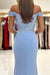 Off-the-Shoulder Mermaid Long Prom Dress With Lace Appliques