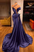 Off-the-Shoulder Mermaid Prom Dress High Split with Long Beadings - Prom Dresses