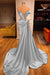 Off-the-Shoulder Mermaid Prom Dress High Split with Long Beadings - Prom Dresses