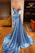 Off-the-Shoulder Mermaid Prom Dress High Split with Long Beadings - Prom Dresses