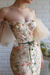 Off-The-Shoulder Mermaid Strapless Evening Dress With Flowers Beadings and Appliques