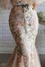 Off-The-Shoulder Mermaid Strapless Evening Dress With Flowers Beadings and Appliques