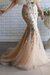 Off-The-Shoulder Mermaid Strapless Evening Dress With Flowers Beadings and Appliques