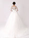 Off the Shoulder Princess Lace Wedding Dress with Illusion Neckline misshow