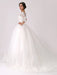 Off the Shoulder Princess Lace Wedding Dress with Illusion Neckline misshow