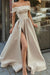 Off-the-Shoulder Prom Dress with Split