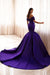 Off-the-Shoulder Regency Mermaid Evening Gown with 3D Flowers