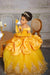 Off-the-Shoulder Ruffle Ball Gown A Line Party Dress Floor Length Birthday Dress for Girls - Same As Photo / 2-3y - Flower Girl Dress