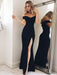 Sheath/Column Off-the-Shoulder Floor-Length Ruffles Spandex Dresses - Prom Dresses