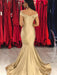 Trumpet/Mermaid Sleeveless Off-the-Shoulder Sweep/Brush Train Ruffles Spandex Dresses - Prom Dresses