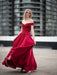 Ball Gown Off-the-Shoulder Satin Applique Sleeveless Floor-Length Dresses - Prom Dresses