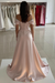 Off-the-Shoulder Satin Prom Dress Mermaid Beadings Side Split Evening Dress