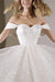 Off-the-Shoulder Sequins A-line Wedding Dress Knee-Length Sweetheart Bridal Dress - wedding dresses