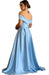 Off-the-Shoulder Split Prom Dress Long