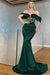 Off-the-Shoulder Sweetheart Mermaid Prom Dress with Beads