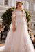 Off-the-Shoulder Tulle Aline Wedding Dress Plus Size Lace Appliques Ball Gown