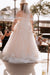 Off-the-Shoulder Tulle Aline Wedding Dress Plus Size Lace Appliques Ball Gown