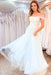 Off-the-Shoulder Tulle Wedding Dress Lace with Appliques