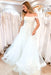 Off-the-Shoulder Tulle Wedding Dress Lace with Appliques