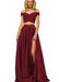 Off-the-Shoulder Two Pieces Prom Dress with Appliques and Slit