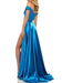 Off-the-Shoulder Two Pieces Prom Dress with Appliques and Slit