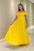 Off-the-Shoulder Yellow Ruffle Chiffon Mother of the Bride Dress - Prom Dresses