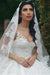One Layer Wedding Veil with Lace Edge - Accessories