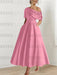 One-shoulder A-line Princess Dress with Ruffles for the Mother of the Bride