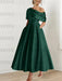 One-shoulder A-line Princess Dress with Ruffles for the Mother of the Bride