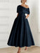 One-shoulder A-line Princess Dress with Ruffles for the Mother of the Bride