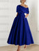 One-shoulder A-line Princess Dress with Ruffles for the Mother of the Bride