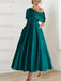 One-shoulder A-line Princess Dress with Ruffles for the Mother of the Bride