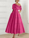 One-shoulder A-line Princess Dress with Ruffles for the Mother of the Bride