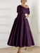 One-shoulder A-line Princess Dress with Ruffles for the Mother of the Bride