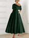 One-shoulder A-line Princess Dress with Ruffles for the Mother of the Bride