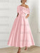 One-shoulder A-line Princess Dress with Ruffles for the Mother of the Bride