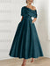 One-shoulder A-line Princess Dress with Ruffles for the Mother of the Bride