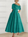 One-shoulder A-line Princess Dress with Ruffles for the Mother of the Bride
