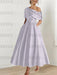 One-shoulder A-line Princess Dress with Ruffles for the Mother of the Bride
