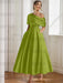 One-shoulder A-line Princess Dress with Ruffles for the Mother of the Bride